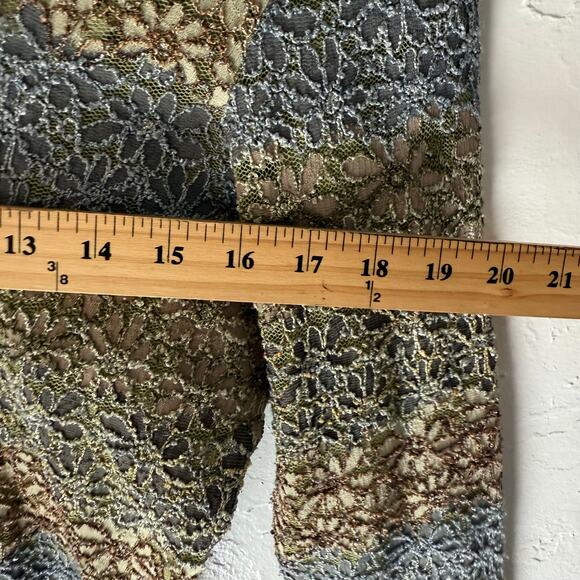 Star CCC Y2k Size Large Green Blue Floral Earth Funky Round Neck Top‎ - Picture 6 of 8